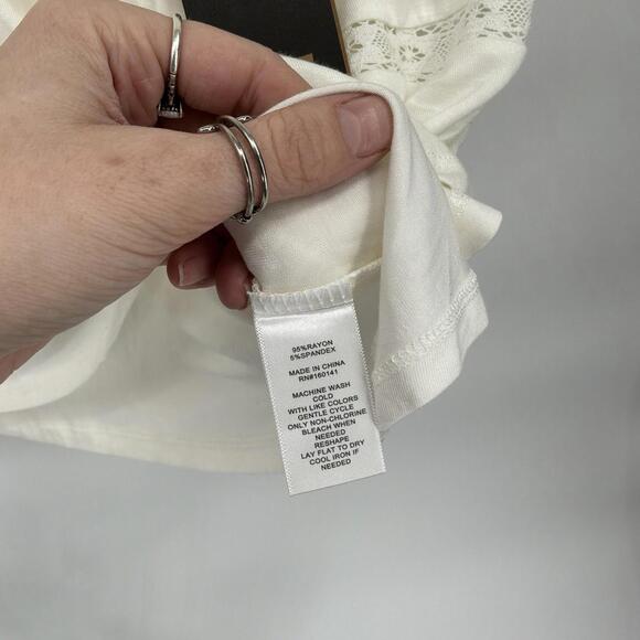 FRYE NWT Blouson Sleeve Split Neck Blouse - Picture 5 of 5